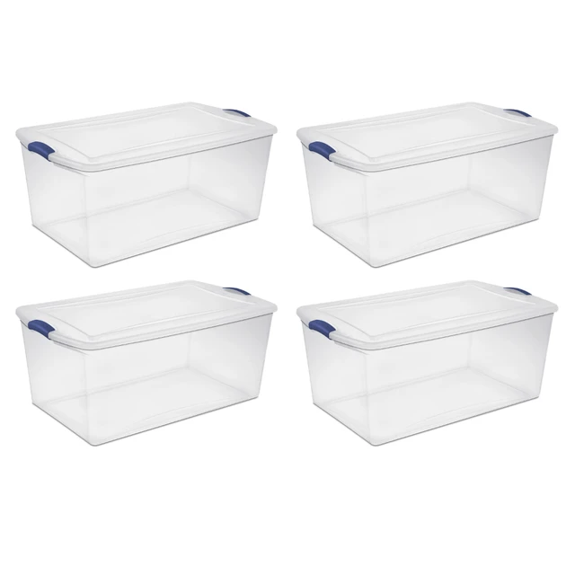 Sterilite Latch Box Stadium Blue 66 qt