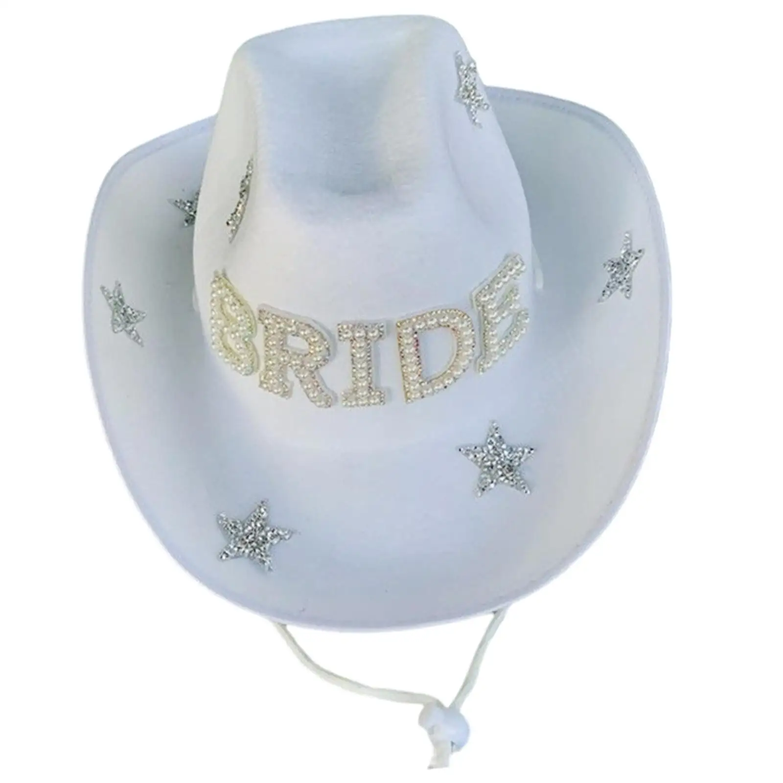 Sombrero de vaquero de cristal para novia, sombrero de vaquero para eventos especiales, fácil de llevar