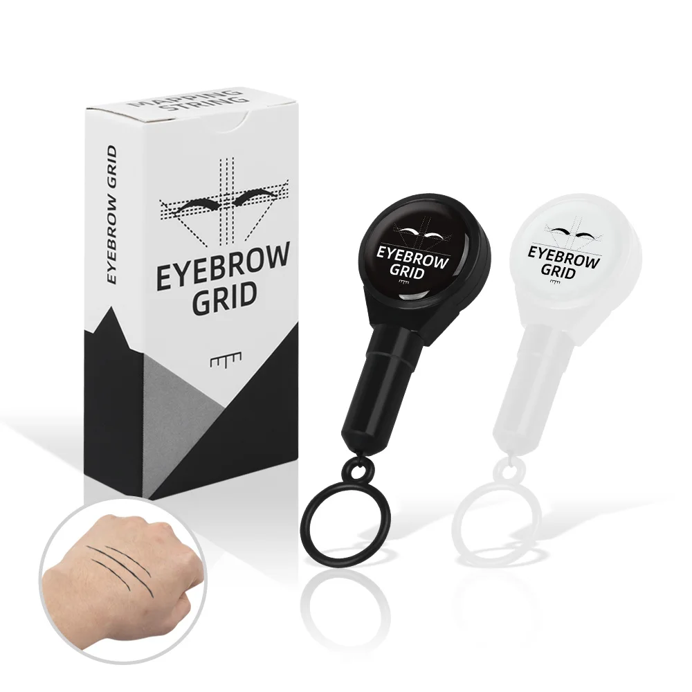 New Stretchable Mapping Pre-ink String Microblading Eyebrow Makeup Dyeing Thread Semi Permanent Eyebrows Grid Measuring Tools eyebrow measuring tools