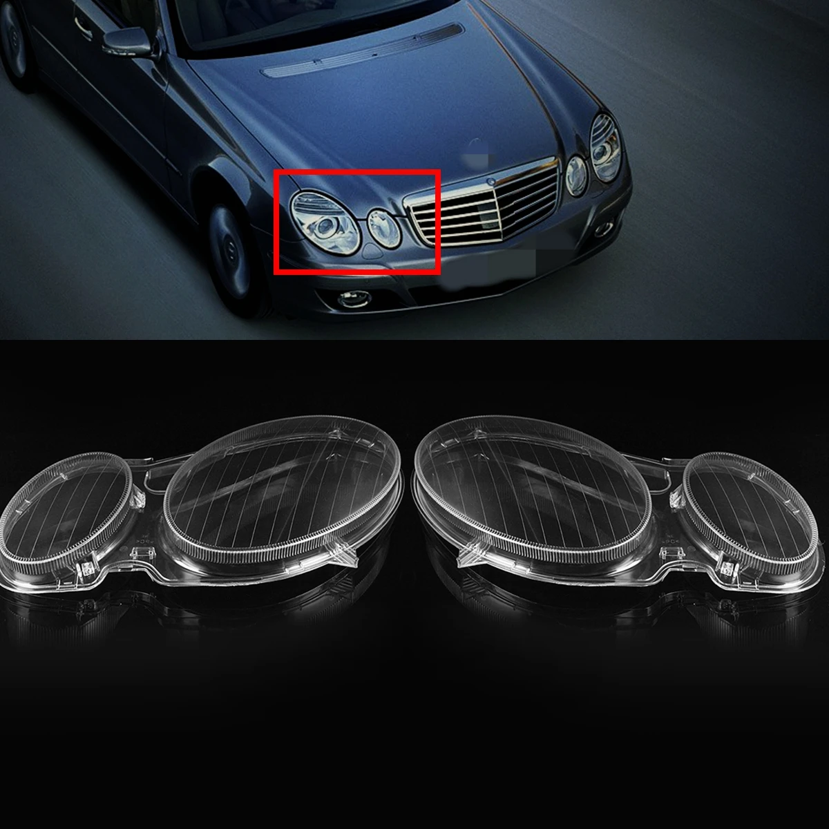 Headlight Lenses Headlamp Replacement Cover Shell Left / Right Side For