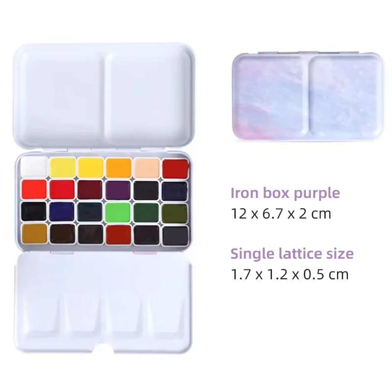 Schmincke 12-Color Macaron Candy Icy Watercolor Paint Sub-package Academy Grade 1/2ML Portable Painting Palette Art Supplies Set