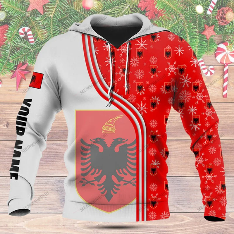 HR-WERBEDESIGN Albanie Veste Albania Shqipëria Hoodi Pull à capuche Albanie Kosovo Koy, Noir , S