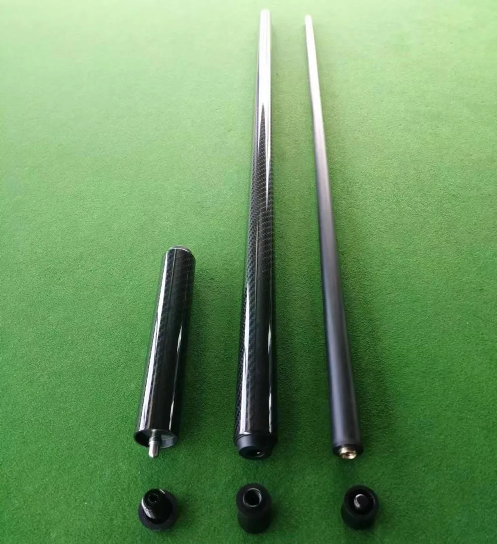 High Quality 3K Carbon Fiber Pool Cue 12.4mm Play Billiard Pool Cue 147cm With 18cm Carbon Extension Customizable