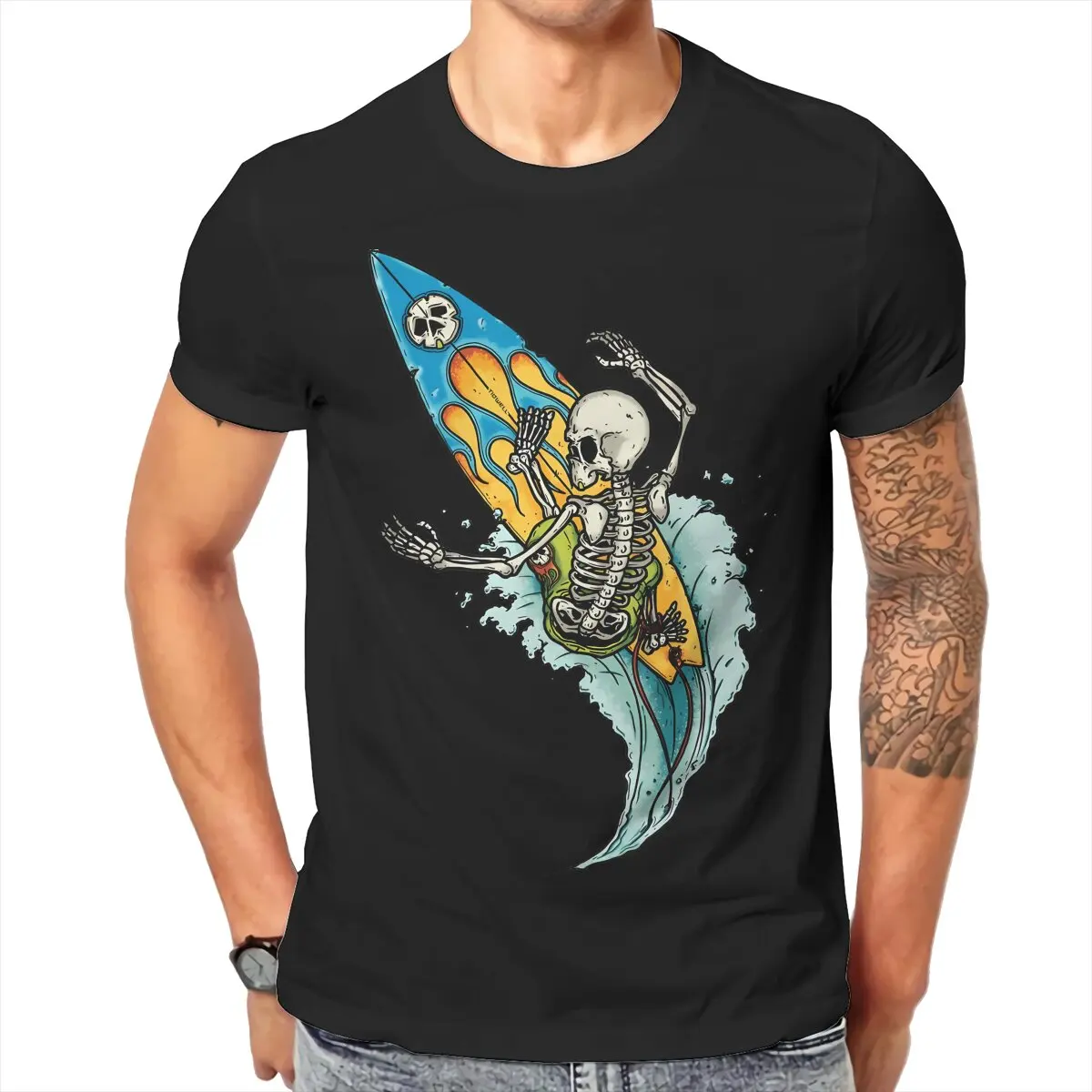 

Surfing Extreme Sports Original TShirts Wave Dead Personalize Men's T Shirt Hipster Clothing 6XL