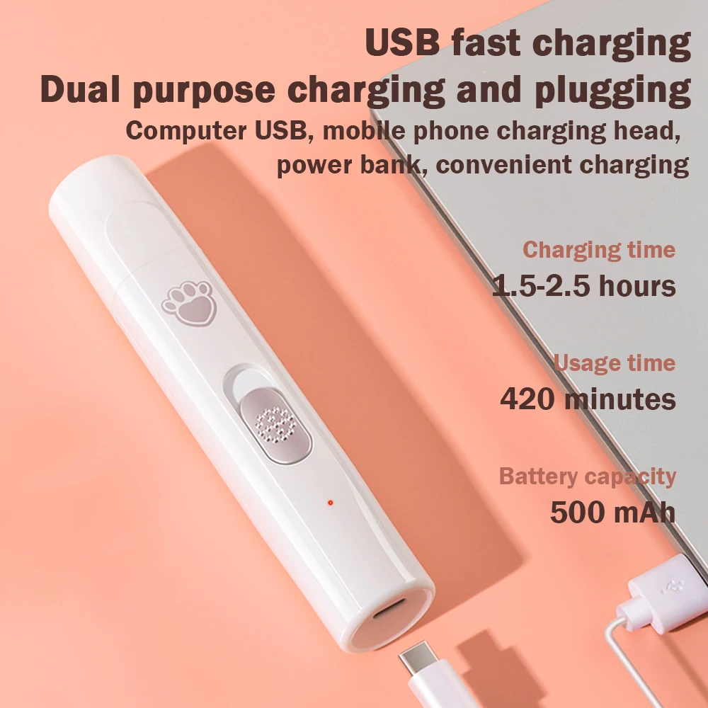 Dog Nail Grinder 2-Speed Electric Rechargeable Pet Nail Trimmer Painless Paws Grooming for Small Medium Large Dogs Cat pet nail grinder