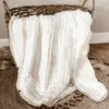 6 Layer Gauze Baby Blanket Lace Swaddle Wrap Soft Cotton Bath Towel Muslin Blanket for Newborn Bedding Items Stroller Bed Cover 2