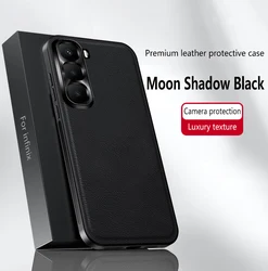 Magnetic Leather Camera Protector Case Shell for Tecno Pova 7Pro 5G (Black)