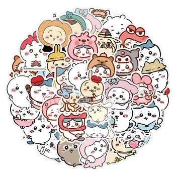 60 Adesivi Cartoon Chiikawa per Laptop, Custodie per Telefoni, Valigie, Quaderni, Chitarre, Graffiti Fai-da-Te, Simpatici Decalcomani Jiikawa, Giocattoli per Bambini