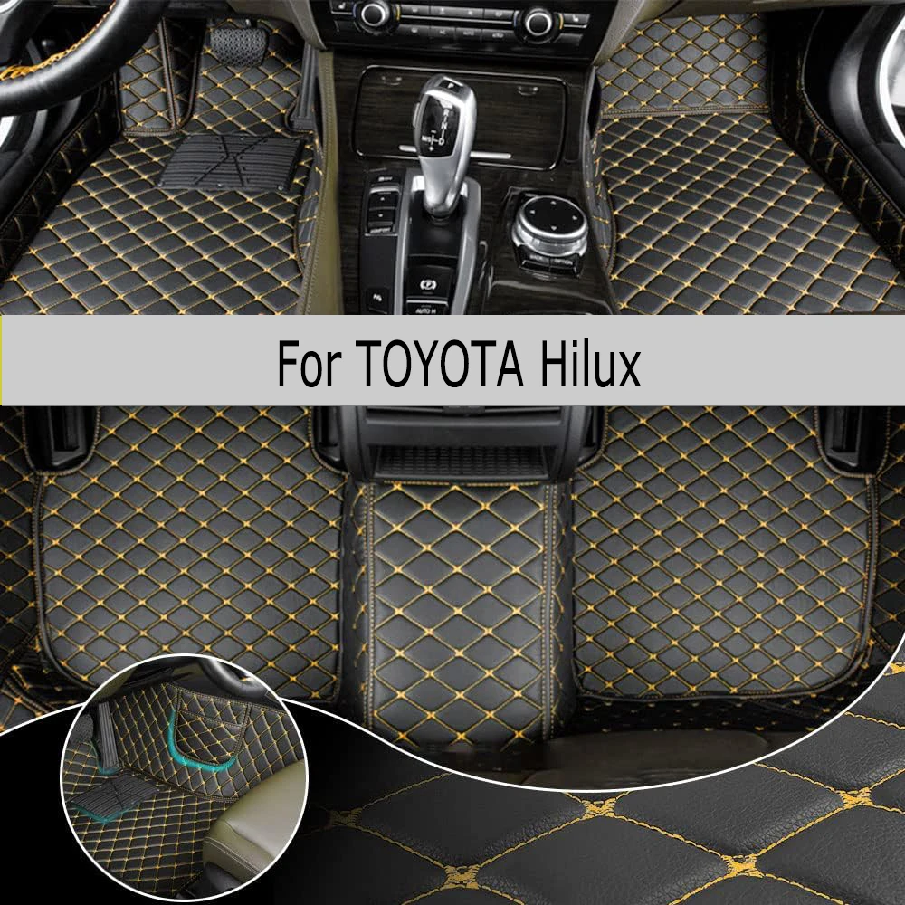 

Custom Car Floor Mat For TOYOTA Hilux 2014-2017 Year Upgraded Version Foot Coche Accessories Carpets