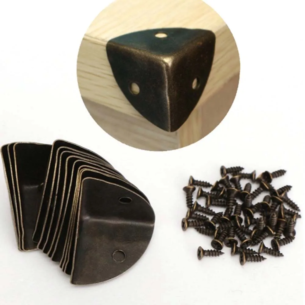 Bronze DIY Decorative Furniture Part Wooden Case Decor Hardware Corner Bracket Corner Protector Corner Foot