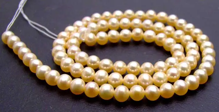 Qingmos 4-5mm Round Natural Freshwater White Pearl Beads for Jewelry Making DIY Necklace Bracelet Earring 14