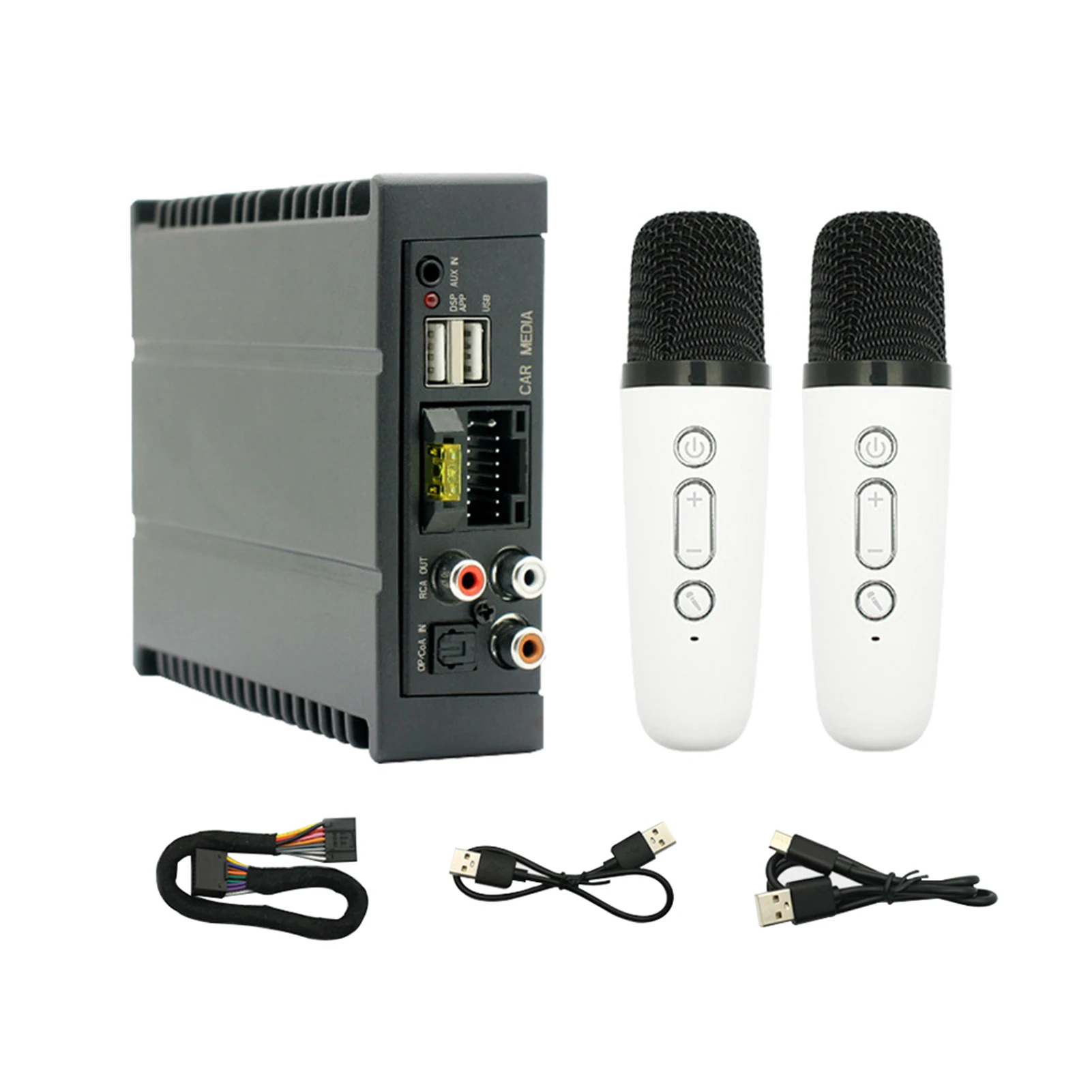 

Автомобильный цифровой аудио процессор с 2 микрофонами DSP усилитель с жгутом проводов 16 Pin для Авто Радио Стерео Android App тюнинг