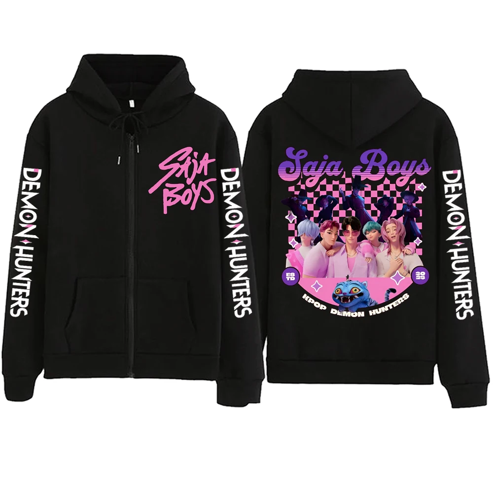 KPop Demon Hunters Saja Boys Grid Pullover Hoodie - Offiziell Lizenziert