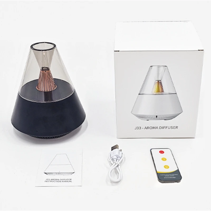 150ML USB Aromatherapy Diffuser Air Humidifier Remote Control Essential Oil Diffuser with Warm Night Light Home Aroma Humidifier 6