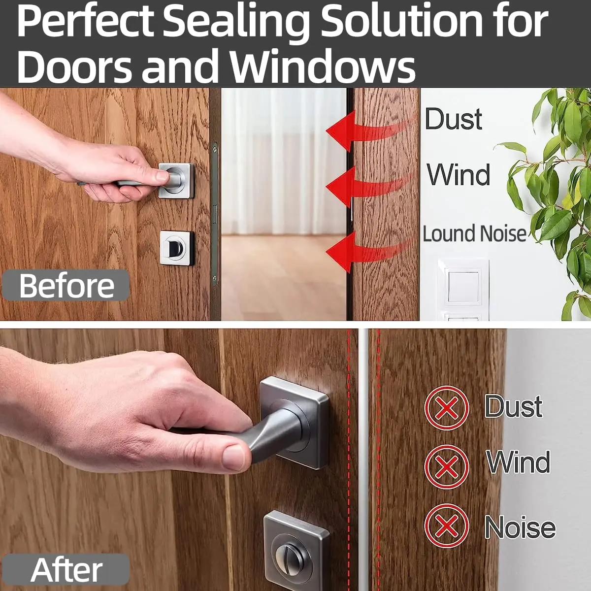 1 Pack 6 Meters Self Adhesive Silicone Seal Strip for Entry Door Windproof and Soundproof Door Gap Filling Material Coffee