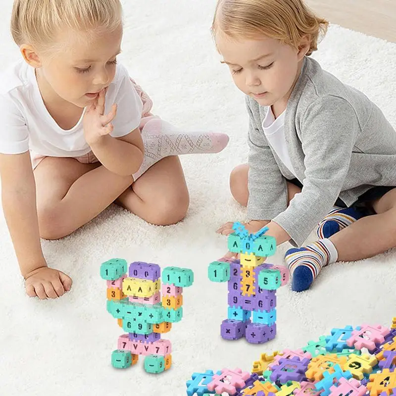 Interlocking Building Blocks 100pcs Funny Puzzle Toy Set Colorful Interlocking Components Brain Teaser Puzzles for Kids Gifts