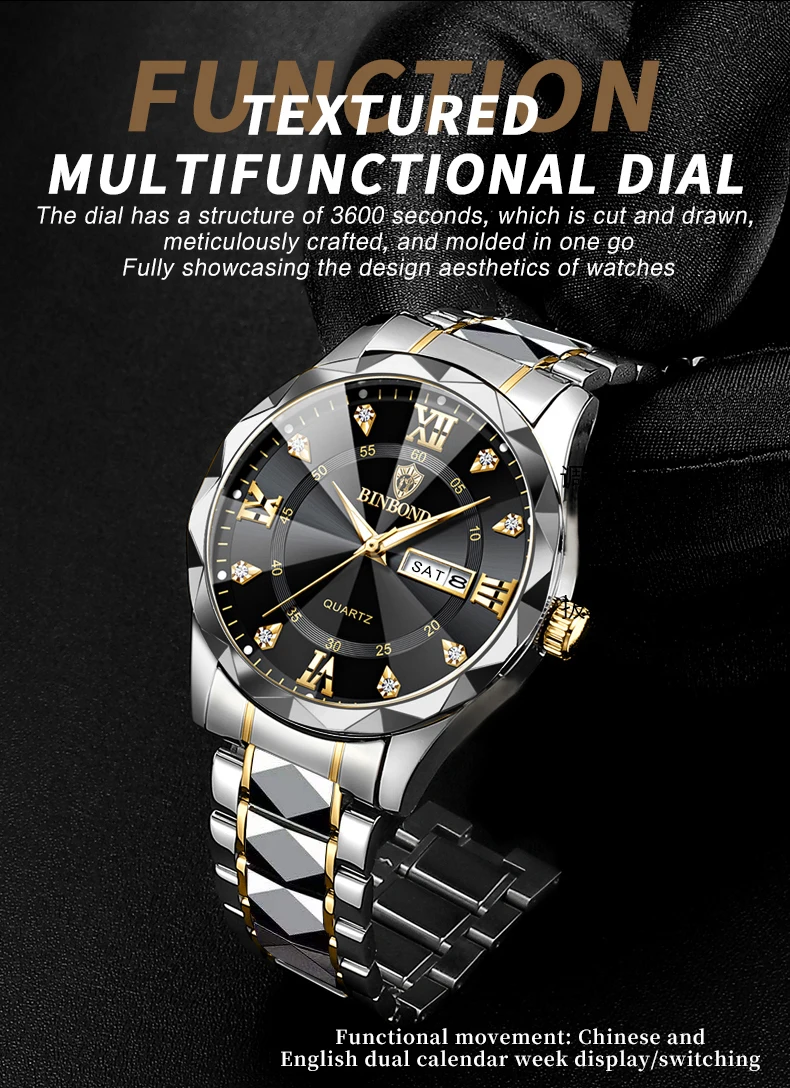 Men's Wrist Watch Waterproof Quartz Watch With Date And Glow_voghion.com