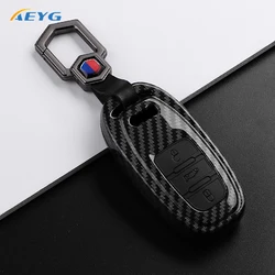Premium Carbon Fiber Car Key Cover with Keychain - Sleek and Durable Auto Accessory (Carbon - Set2)