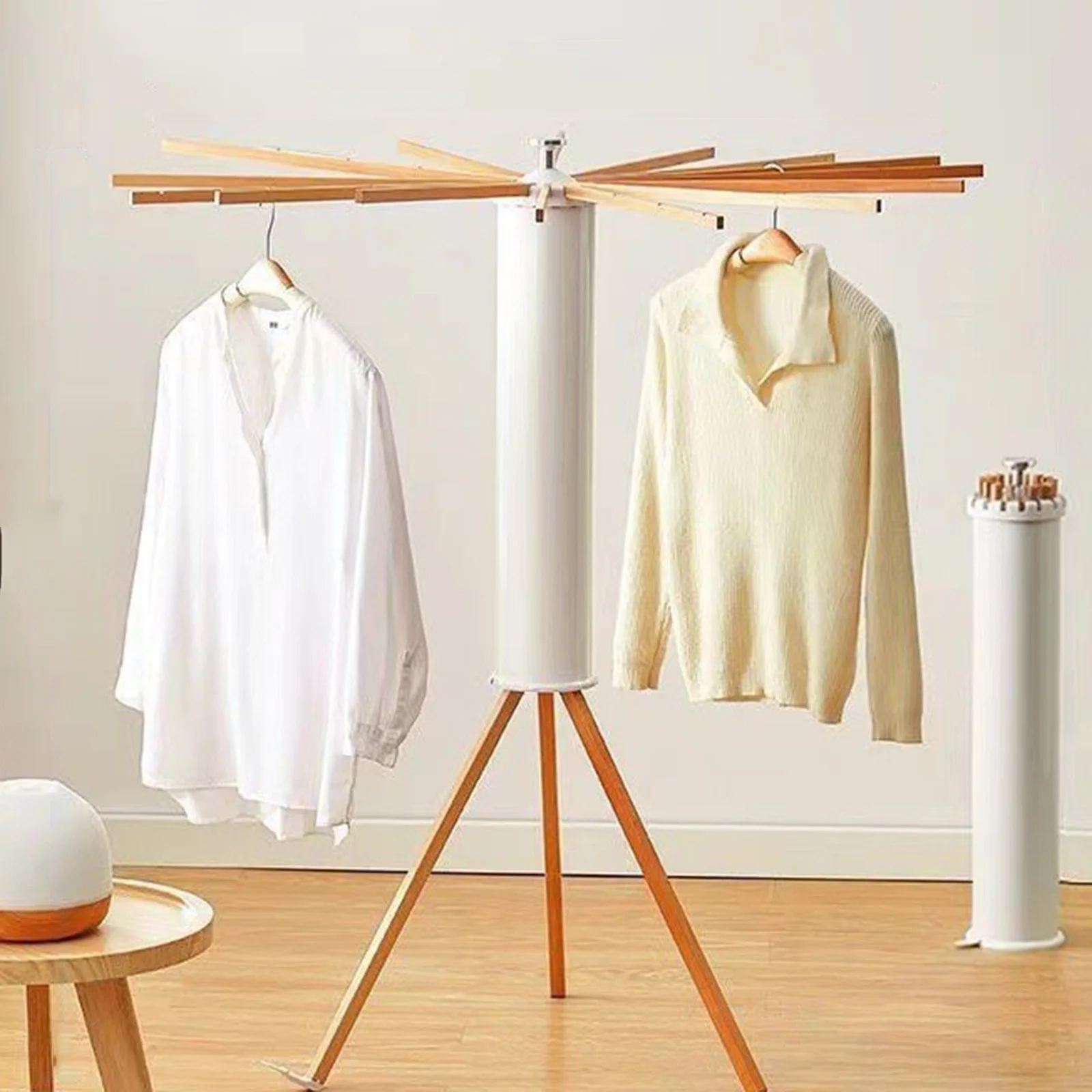 Tripod Clothes Drying Rack Folding Organizing Rack Hanging Towel Rack