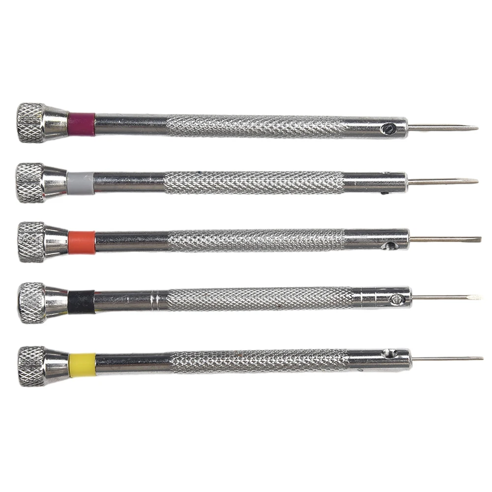 5pcs 0.8/1.0/1.2/1.4/1,6mm Präzisions schlitz schrauben dreher Brillen Uhr Schmuck Uhrmacher Reparatur werkzeuge Set Zubehör – Detail 8