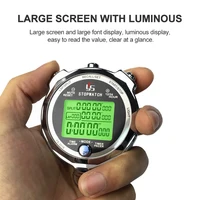 Professional Metal Luminous Digital Stopwatch Timer Multifuction Portable Sports Running Training Timer Chronograph Stop Watch 2
