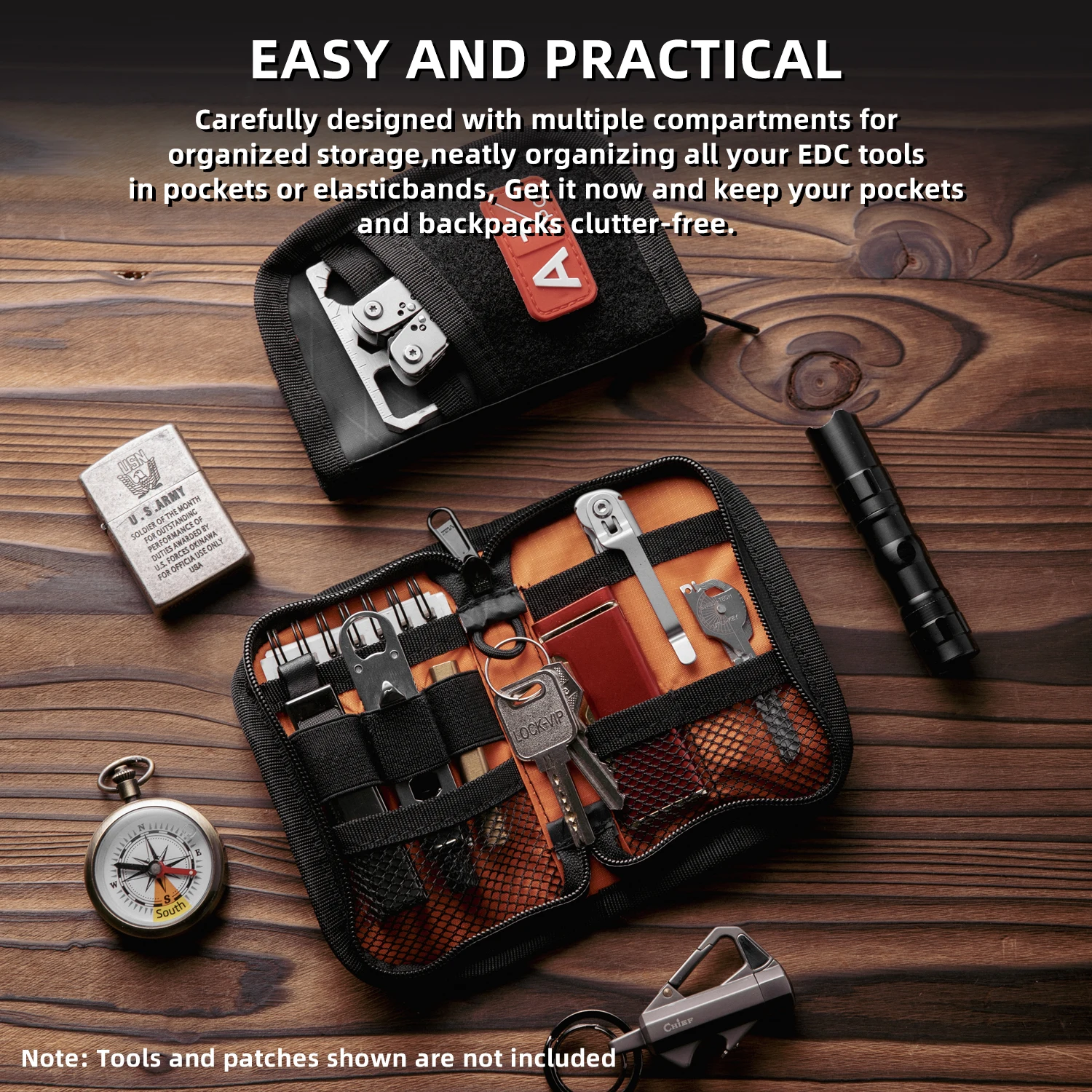 X-pac EDC-Beutel, Taschen-Organizer für Männer und Frauen, Werkzeugtasche, Aufbewahrung, EDC GearsTool-Beutel – Detail 1
