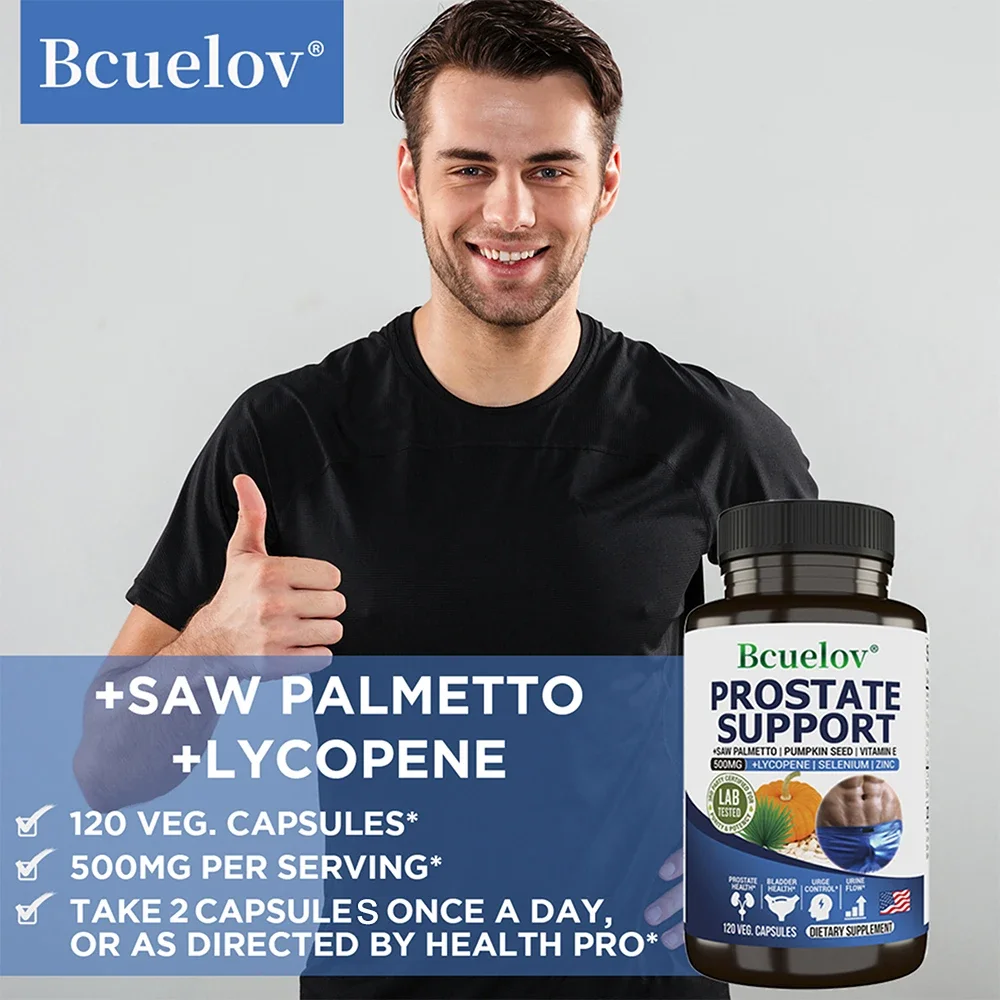 Saw Palmetto Extract Capsules for Prostate Health Hair Growth Helps Urinary Tract Function Relieves Frequent Urination saw palmetto supplement