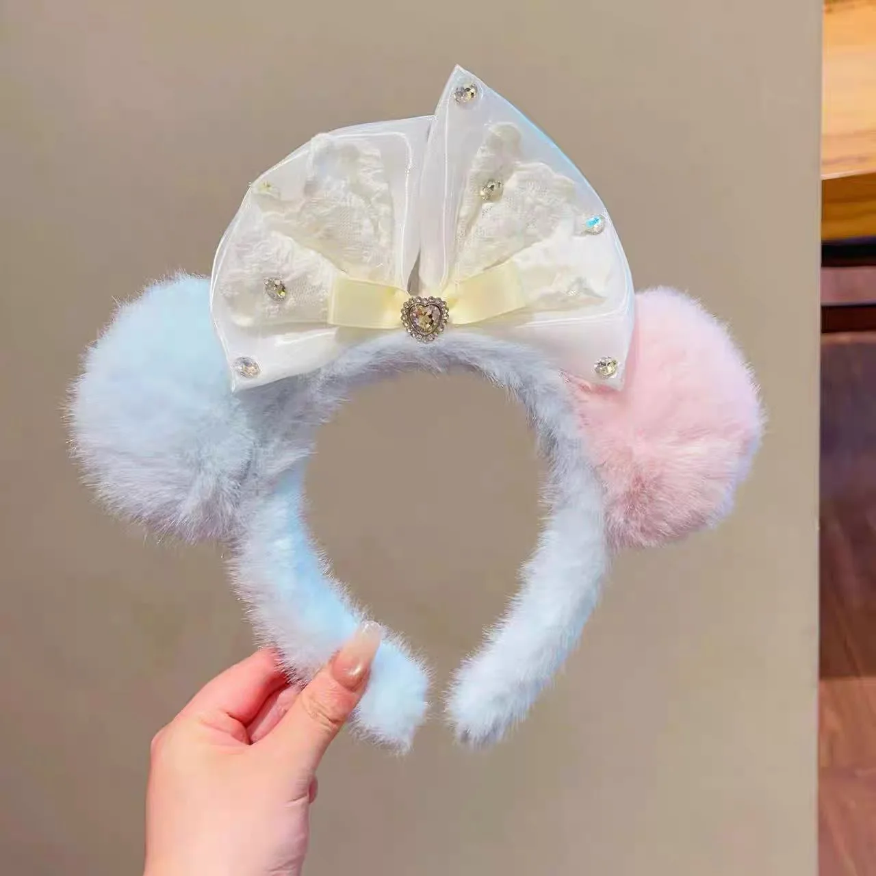 Plush Headband Animal Ears Hair Hoop For Women Girls Furry Hairbands Cartoon Head Hoop Shopping Party Sweet Hair Accessories
