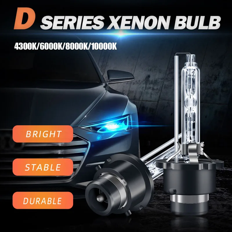 

2Pcs Auto Hid Xenon Lamp for Toyota Nissan Mercedes-Benz Honda Bmw Audi D2S D2C 4300K 6000K 8000K 10000K High Beam Low Beam