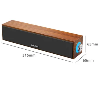 Wooden Bass Soundbar Speaker 1