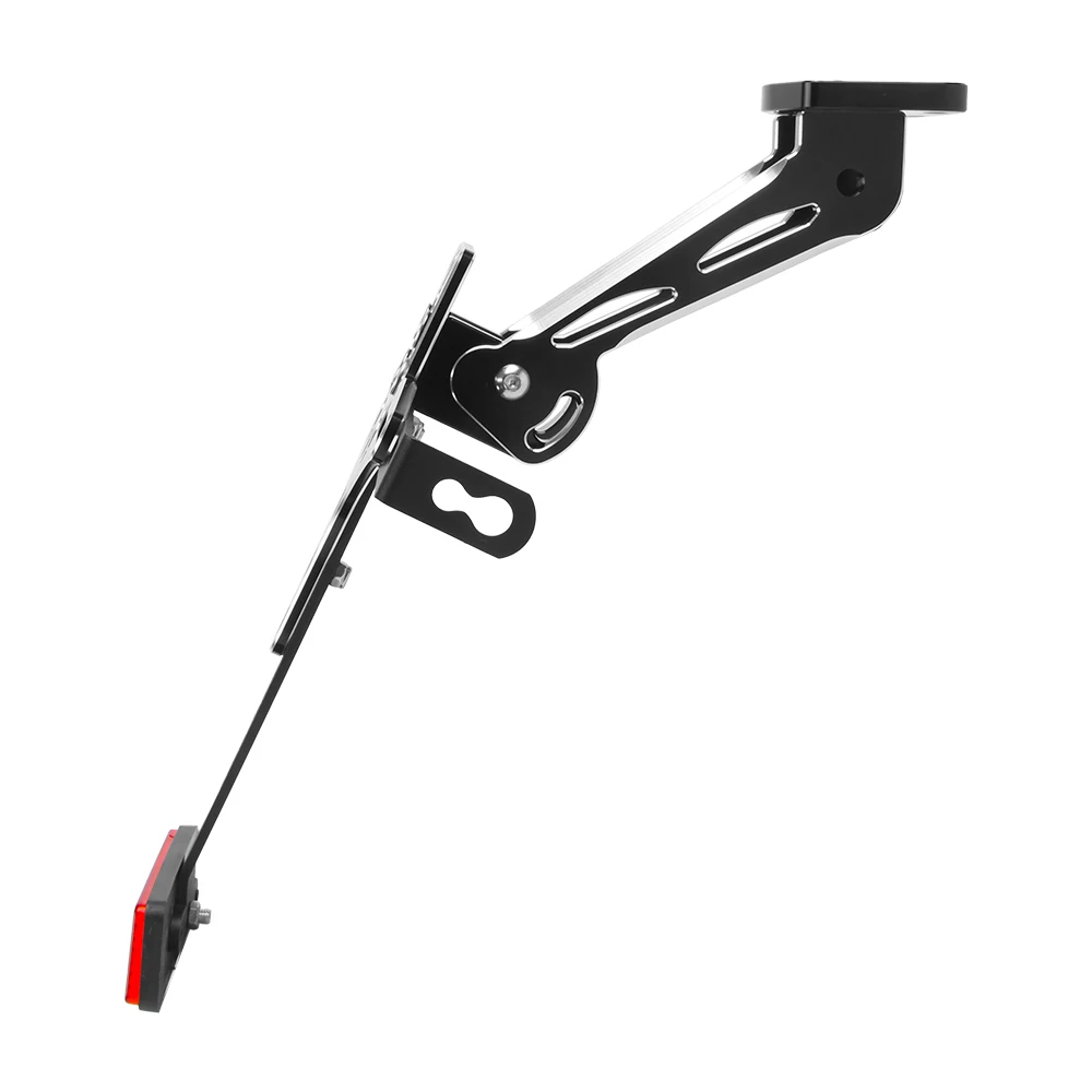 야마하 R1 2009-2012 2013 CNC 오토바이 번호판 번호 거치대, 조절 가능한 후면 테일 깔끔한 펜더 제거기, 조명 포함