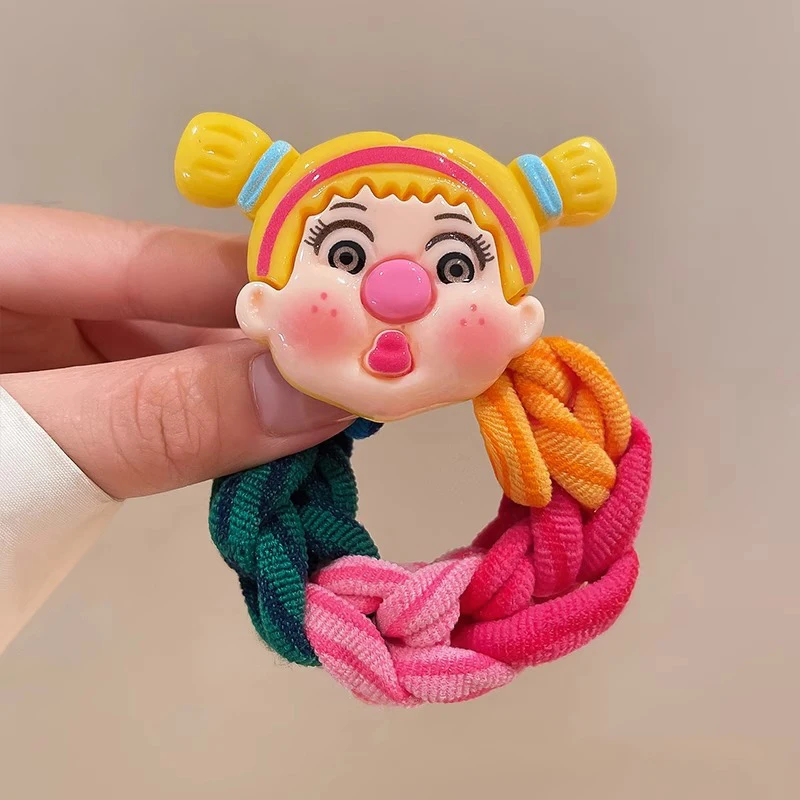 Neues süßes Cartoon-Haarband für Mädchen und Frauen, süßes Haarornament, Scrunchie-Haargummi, Haaraccessoires. – Detail 9