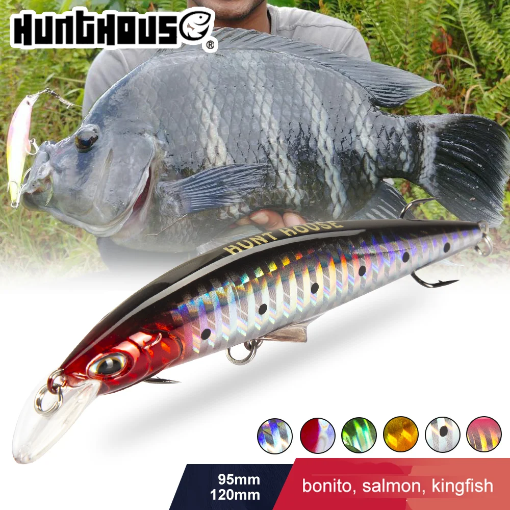 Leurre dur coulant Minnow 95-120mm mer petit swimbait artificiel pêche bar lieu leurres salés