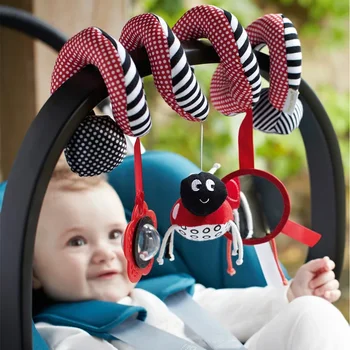 Baby Rattles Mobiles Educational Toys For Children Activity Spiral Crib Toddler Bed Bell Baby Playing Kids Stroller Hanging Doll