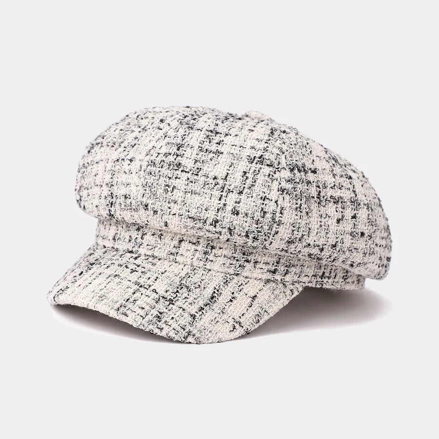 Hot Autumn Winter Small Fragrant Wind Octagon Hat Ladies Fashion Cap Japanese Vintage Newspaper Boy Hat Newsboy Caps Sombrero