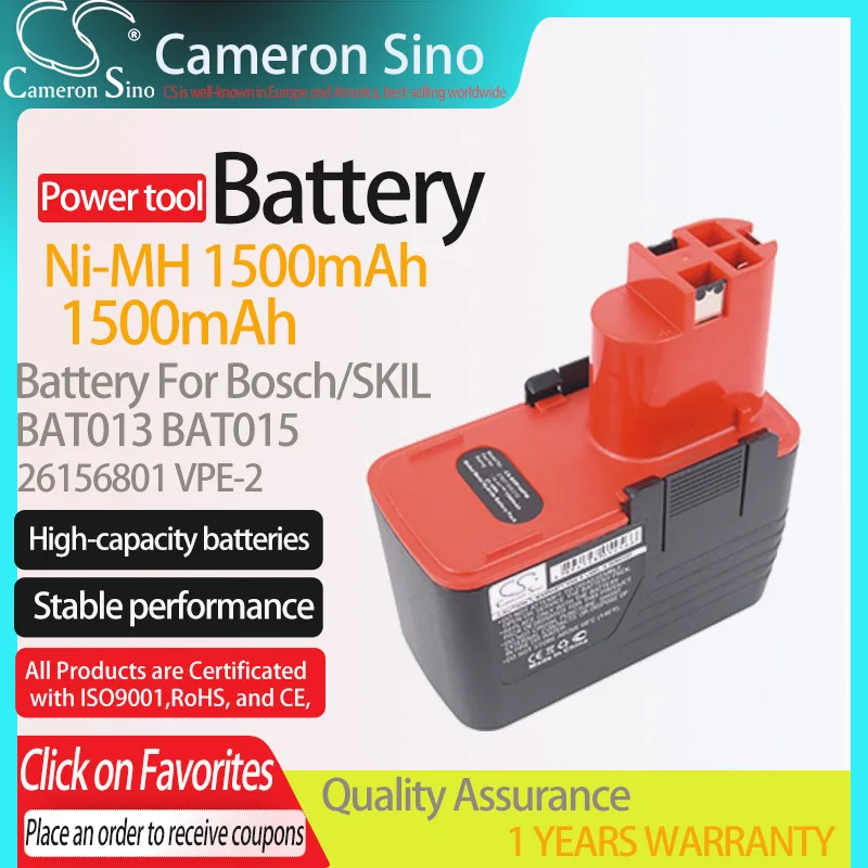 CS Battery for Bosch 26156801 PSR14.4VES-2 SKIL 3610 3610-K10 3612 3615  fits BAT013 015 Power Tools Replacement battery 1500mah