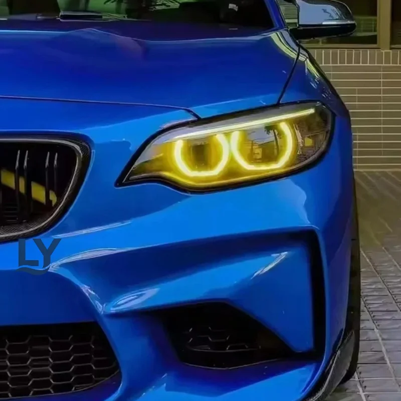 BMW 2 시리즈 F22 2012-2017 LCI LED 헤드라이트 주간 주행등용 옐로우 엔젤 아이즈 DRL LED 보드 63117388923