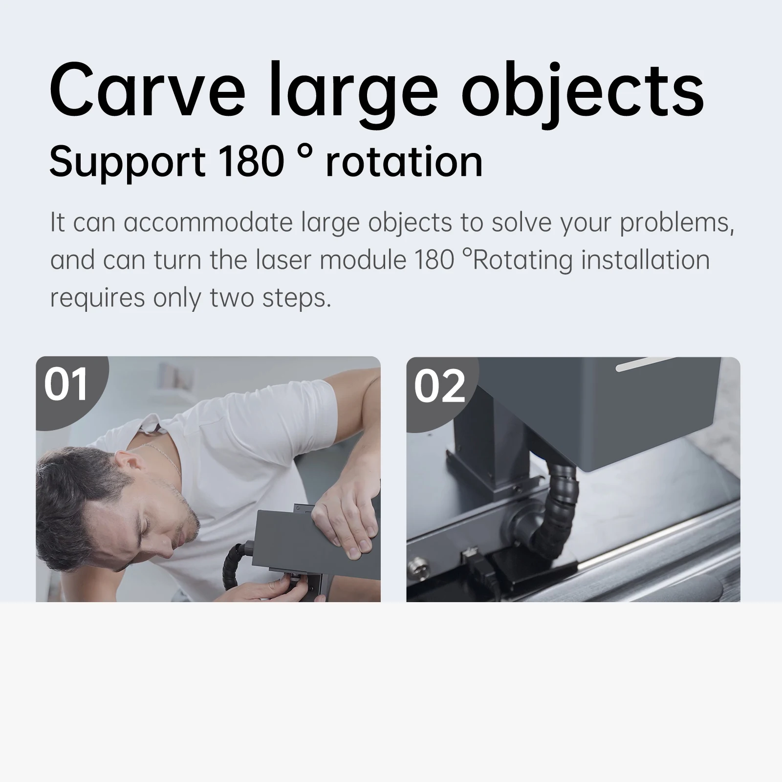 MR.CARVE M4 Double-optical All-material optical Fiber Marking Machine Portable Desktop Metal Engraving Machine