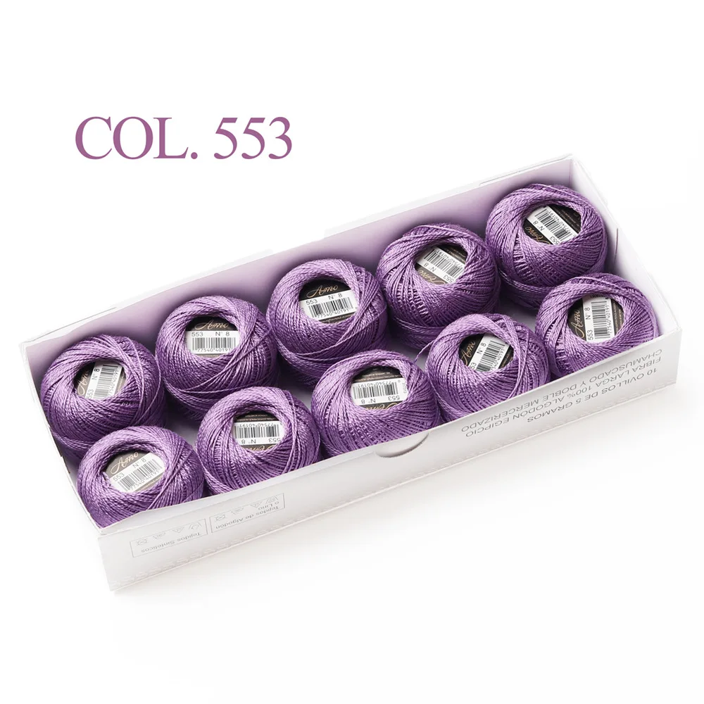 Egyptian Long Staple Cotton Embroidery and Hand Sewing Thread Set - 10 Balls