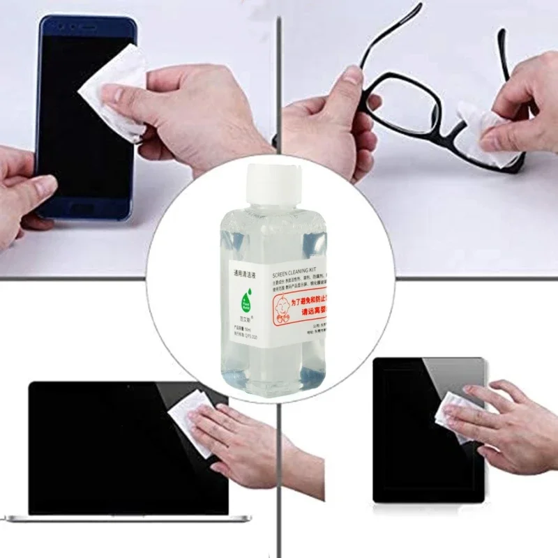 50ml Glass Screen Cleaning Liquid Portable & Powerful for Laptop Monitor Mobile Phone Top Replacement Option