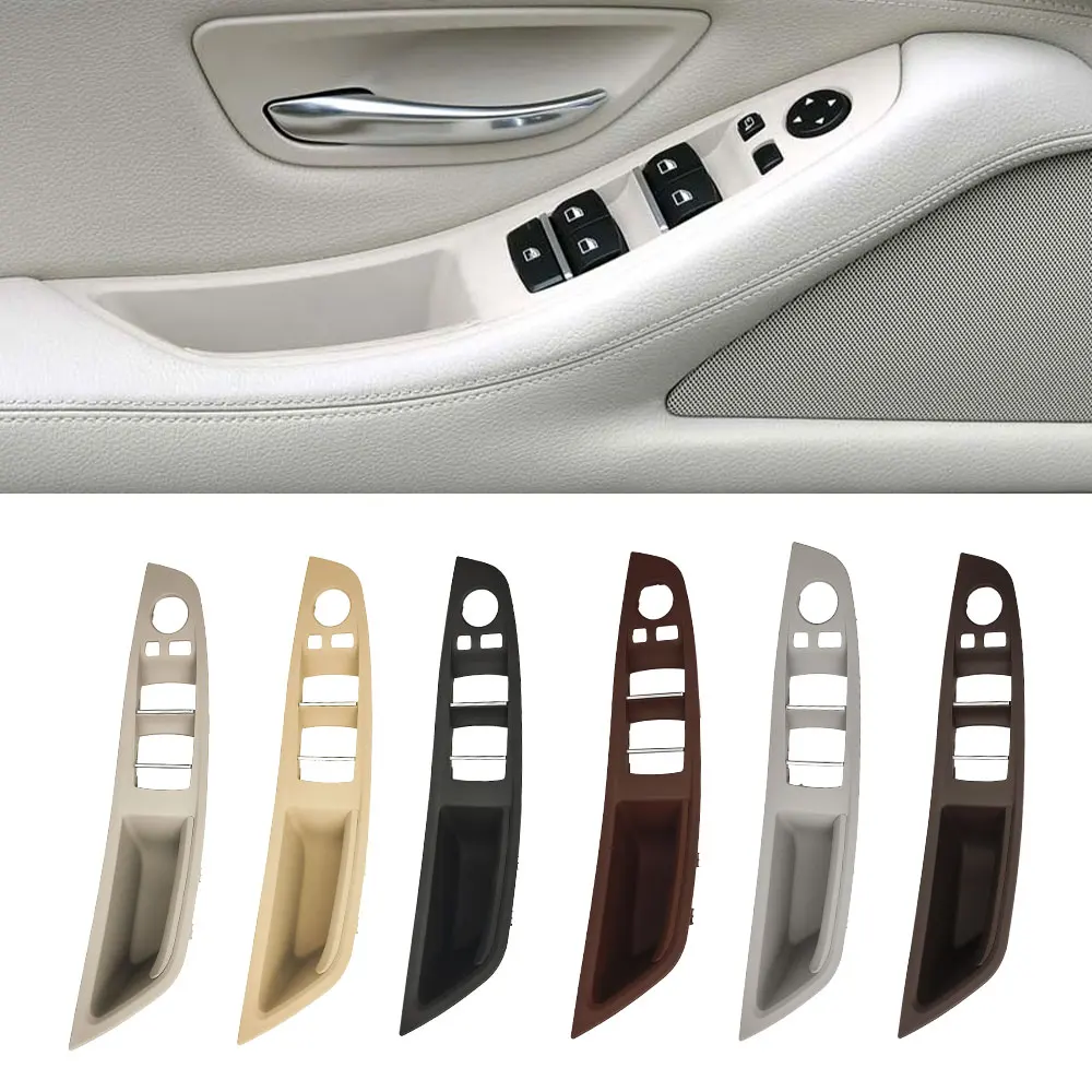 For BMW F10 F11 Car Left Inner Handle Interior Door Panel Driver's Window Switch Frame Storage Box for BMW 5 Series 520 528 535 car door assist handle car door panel cover