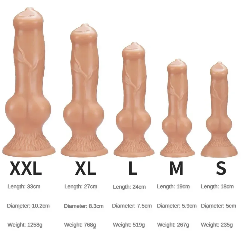 Realistic Huge Dog Knot Dildo Sex Toys for Women S/M/L/XL/XXL Animal Penis Anal Plug Prostate Soft Suction Cup Adult 18 Products sex toys