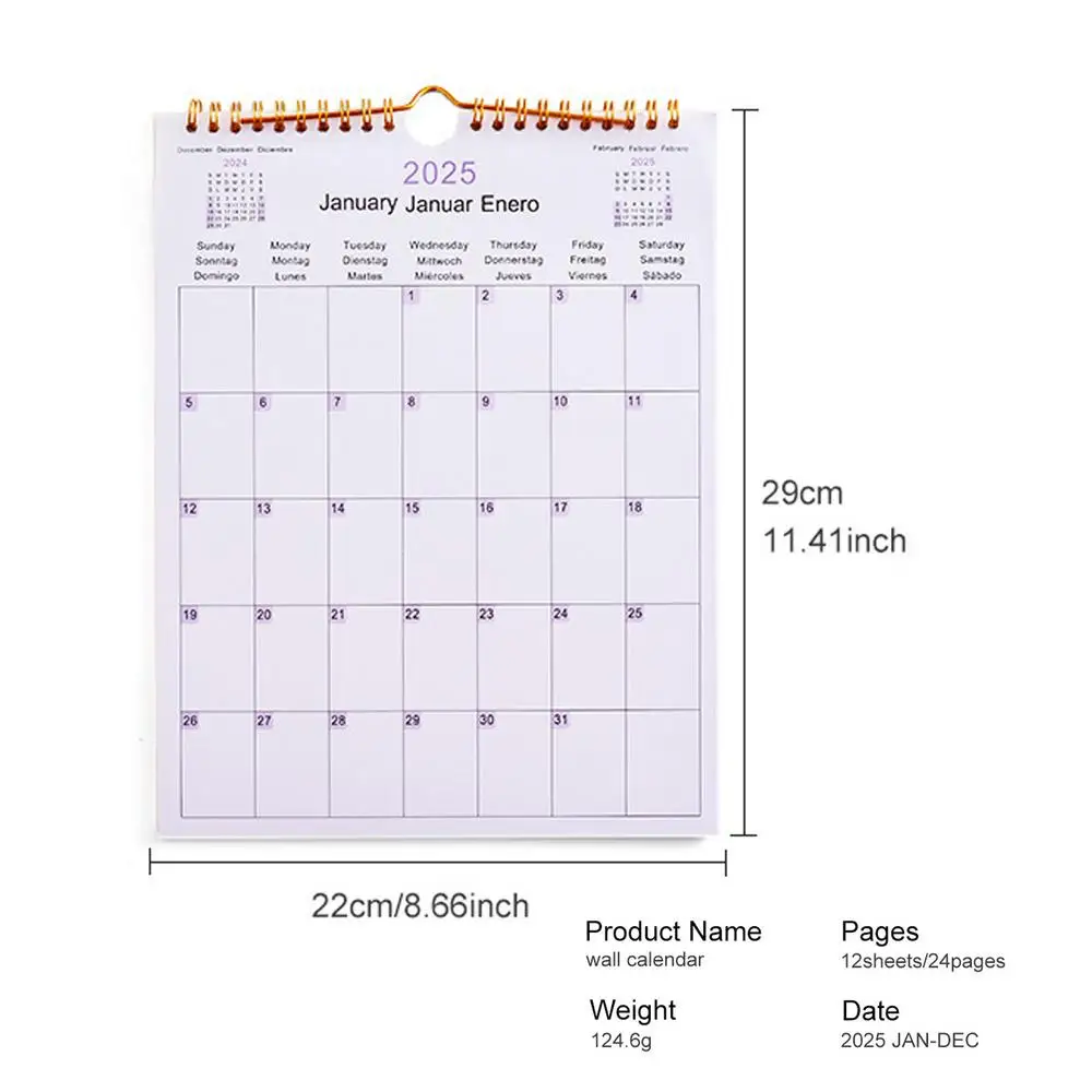 2025 Wall Calendar: Daily & Monthly Planner