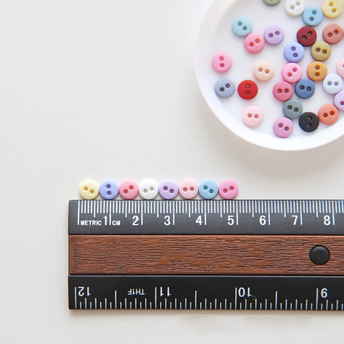 6mm Candy Color Resin Buttons 2 Hole Mini Round Tiny Buttons for DIY Craft Doll Clothing Sewing Embellishments Scrapbooking