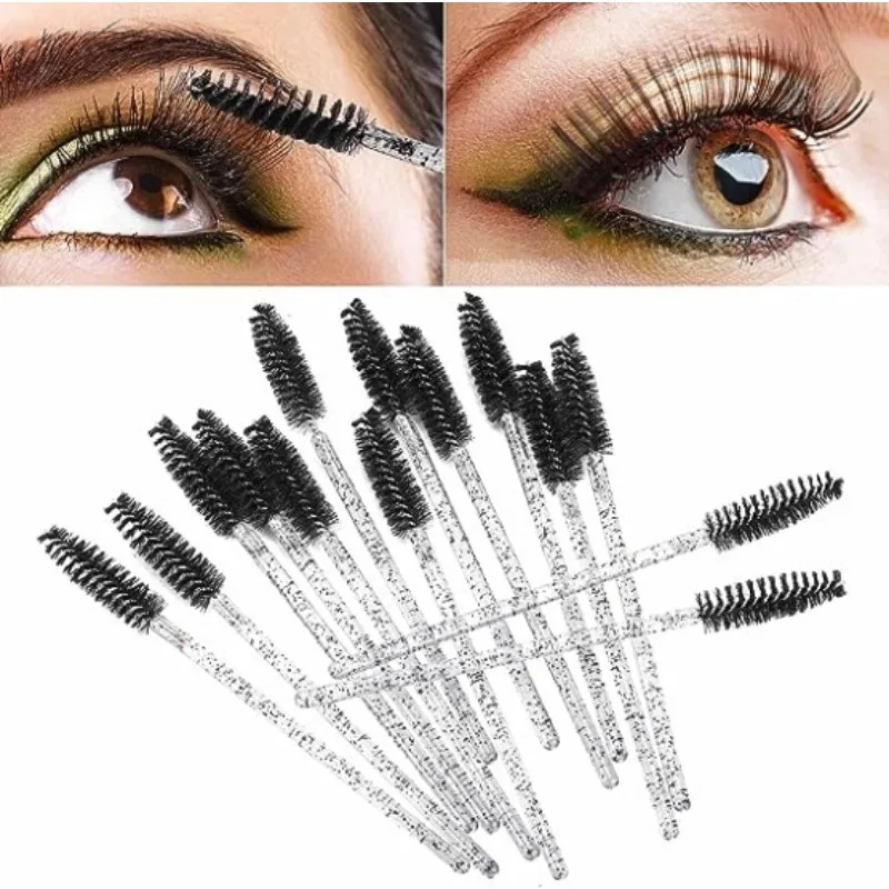 

50Pcs\bag Disposable Crystal Eyelashes Brush Comb Eye Lashes Extension Mascara Wands Makeup Professional Makeup Beauty Tool