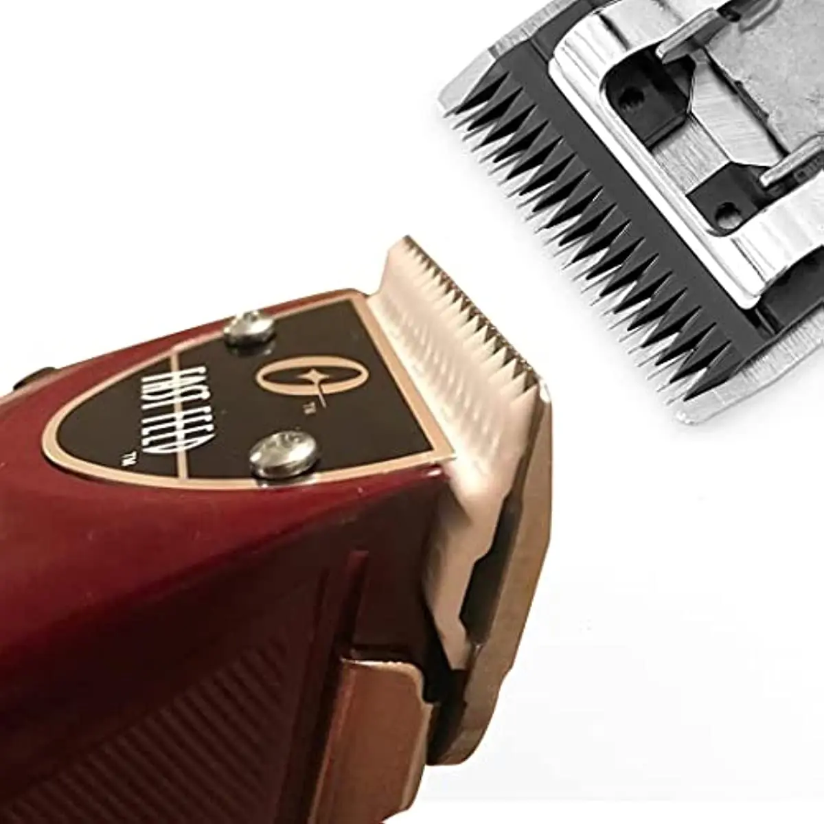 Dog Clipper Blades 2pcs 18 Teeth Clipper Blades Fast Feed Ceramic Blade Pet Dog Grooming Replacement Blades Andis Ceramic Parts