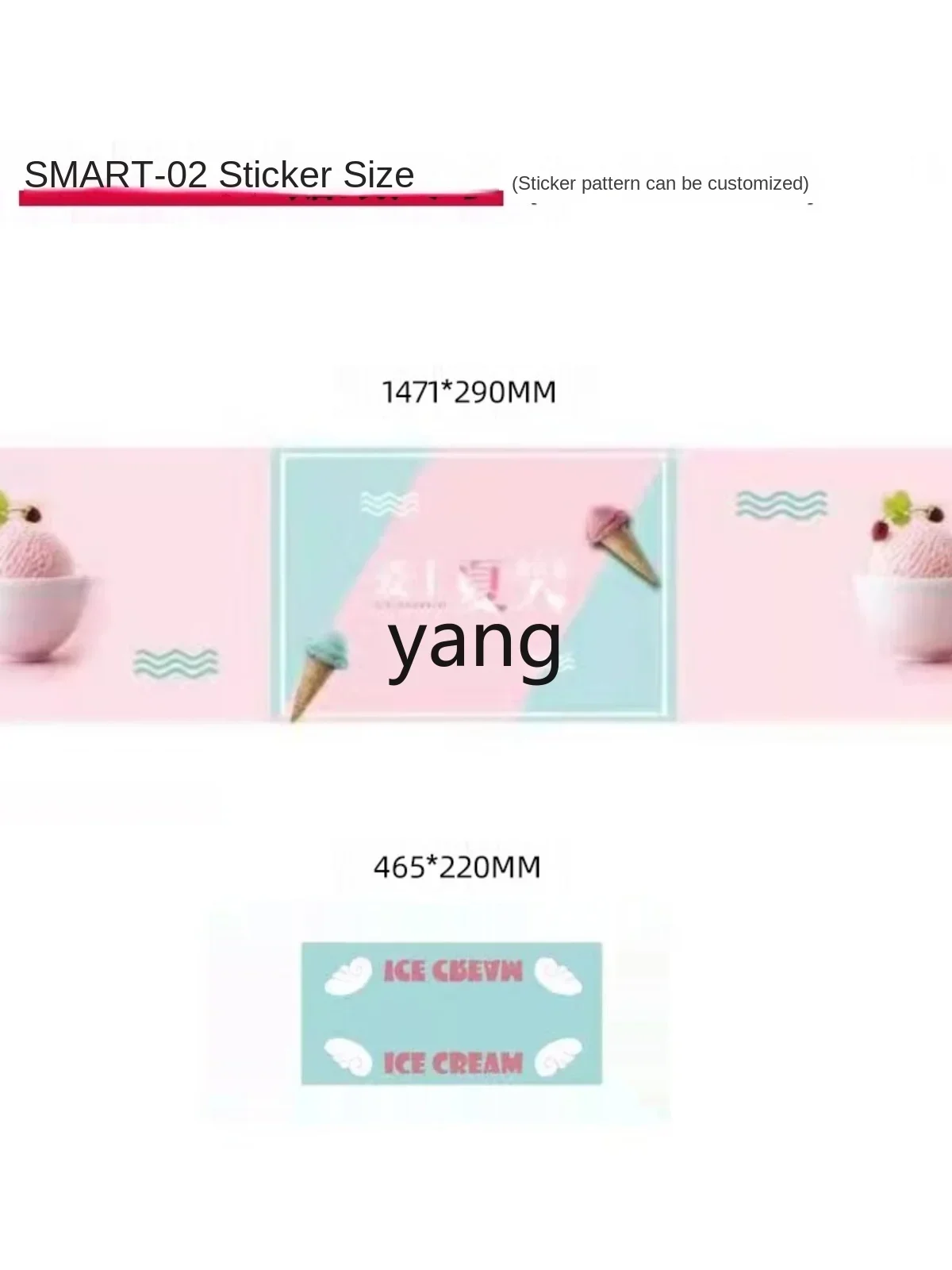 Yjq Small Ice Cream Stall Freezing Display Cabinet Desktop Commercial Table Freezer