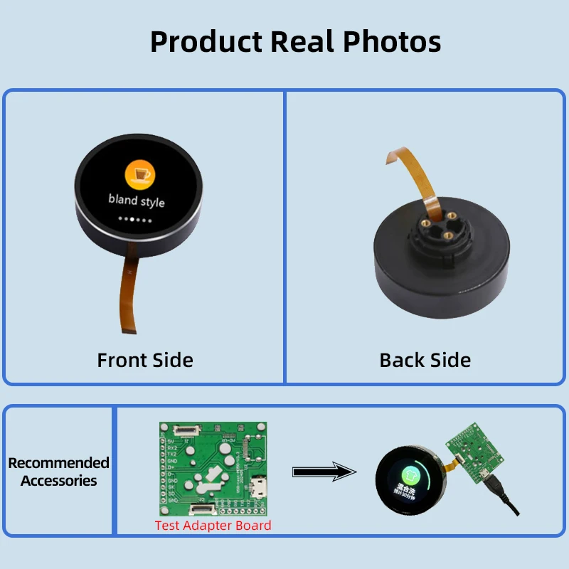 2.1/1.5/1.28 ��ġ ESP32-C3 ����Ʈ ���÷��� ESP32-C3 LVGL ���� ���� ���� ��� ��ũ�� WIFI BT ��ġ ���� ����