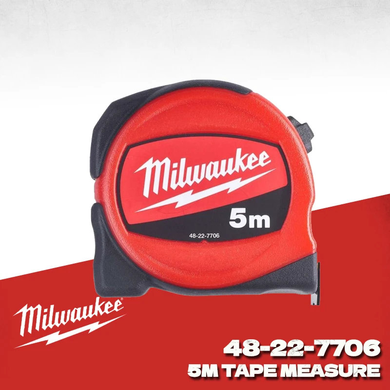 MILWAUKEE 48-22-7706 Slimline 5M Tape Measure Milwaukee Hand Tools Measure Tools Tape Measures