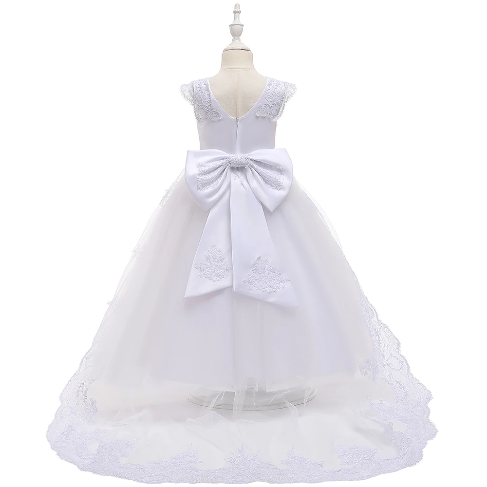 Summer Teenager Bridesmaid Dress Kids Clothes For Girls Children Retro Lace Princess Girl Party Wedding Evening Vestidos girls dress princess costume